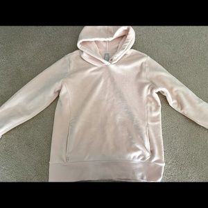 Athleta Girl Cozy Light Pink Fleece Hoodie Size 16